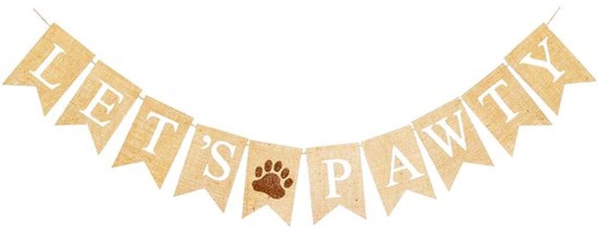 Jute Honden Feest Banner Honden Verjaardag Feestdecoraties Benodigdheden