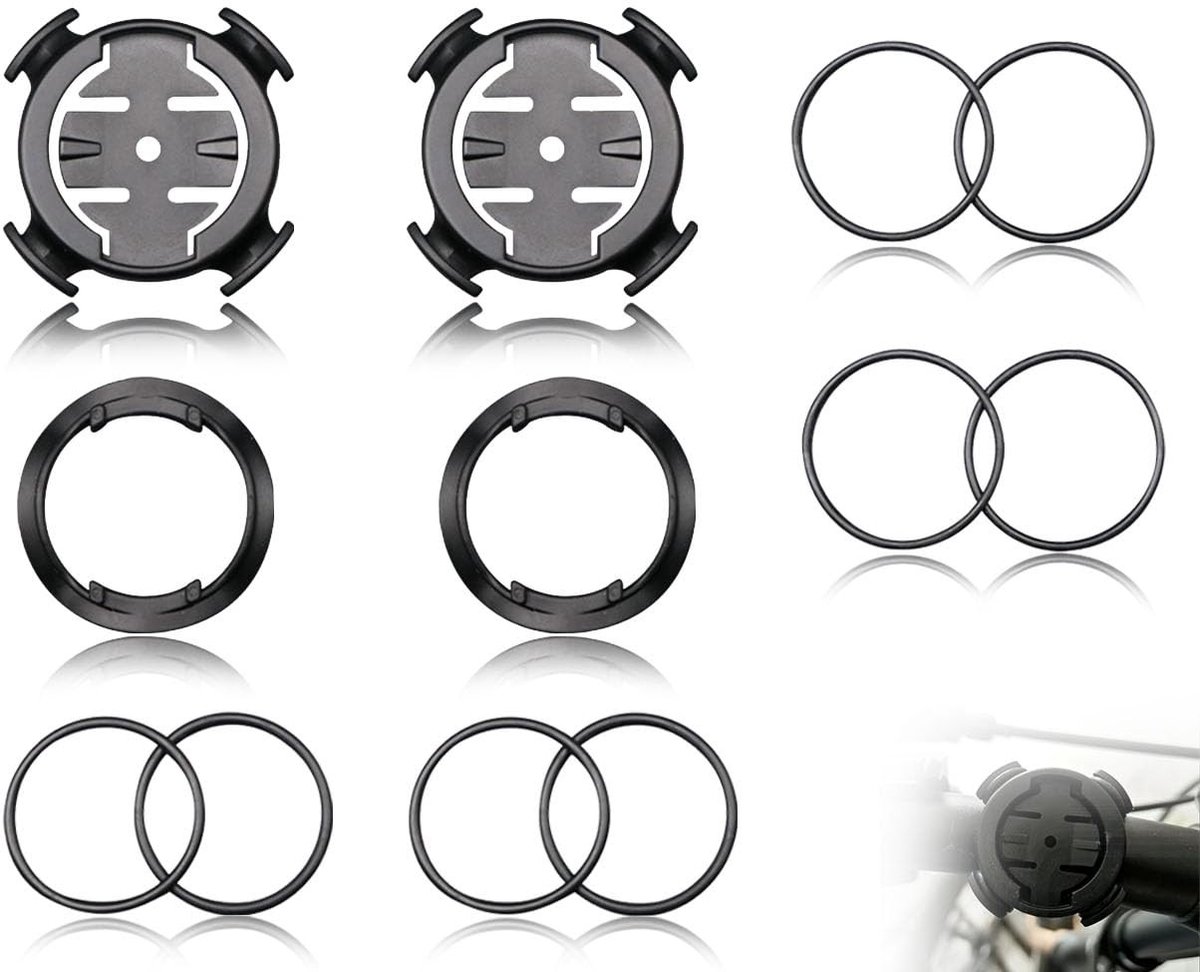 Jhubersproducts - Fietshouders - Stuurhouder voor Fietscomputer - Kwartslag Rotatie - Lichtgewicht - Geschikt voor Garmin Edge 510 - 2 Sets