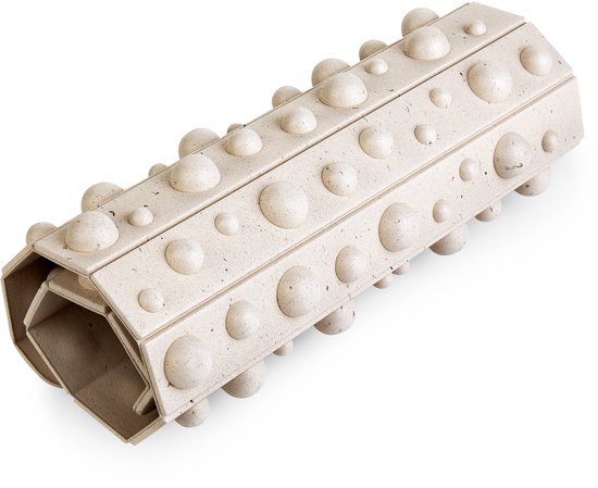 Spokey ROSE Yogamat - Creme - 46x30x1,6 - massageprotrusies - EVA foam - rijsthulzen en bamboe van Spokey — afbeelding 5