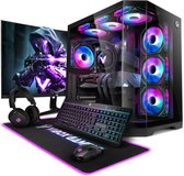 Vibox Gaming PC Set - Ryzen 7 5700X - RTX 5070 - 32GB RAM - 1TB SSD - Windows 11 - WiFi 6 + Bluetooth 5.4 - 27" Monitor + Accessoires