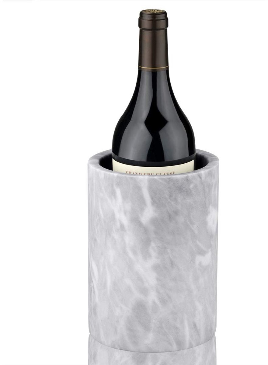 Jhubersproducts - Elegante Wijnkoeler - Champagne Chiller - Multifunctioneel Keukengebruiksvoorwerp - Grijze Marmerlook - Opberghouder - Perfect voor