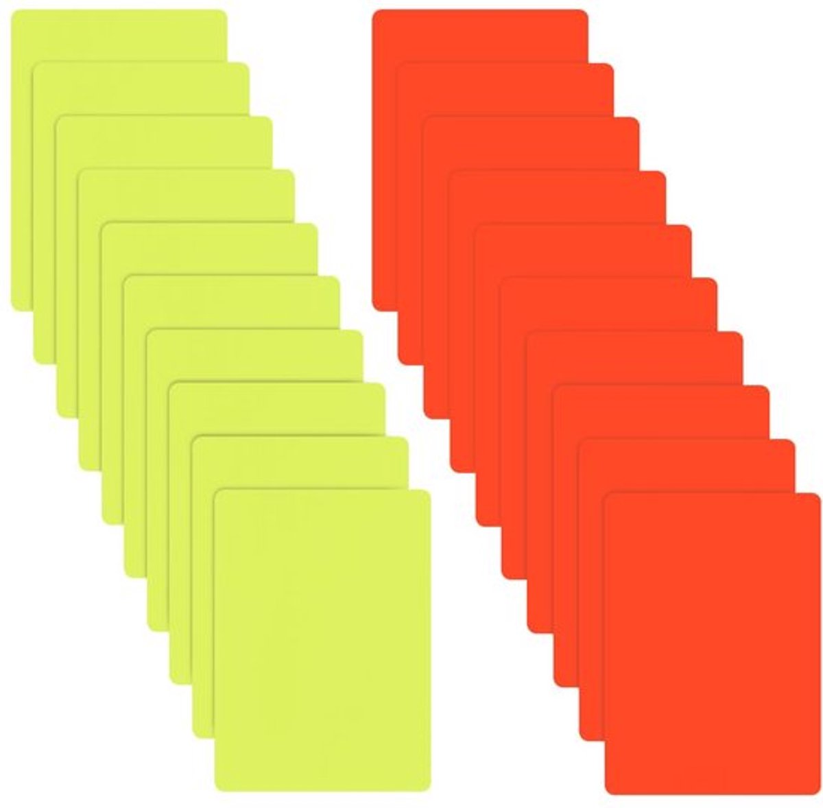 20 stuks scheidsrechter rode en gele kaarten 80x110mm doel rode en gele kaarten sets voetbal scheidsrechter kaarten sport voetbal scheidsrechter kaarten voor voetbalwedstrijden sport