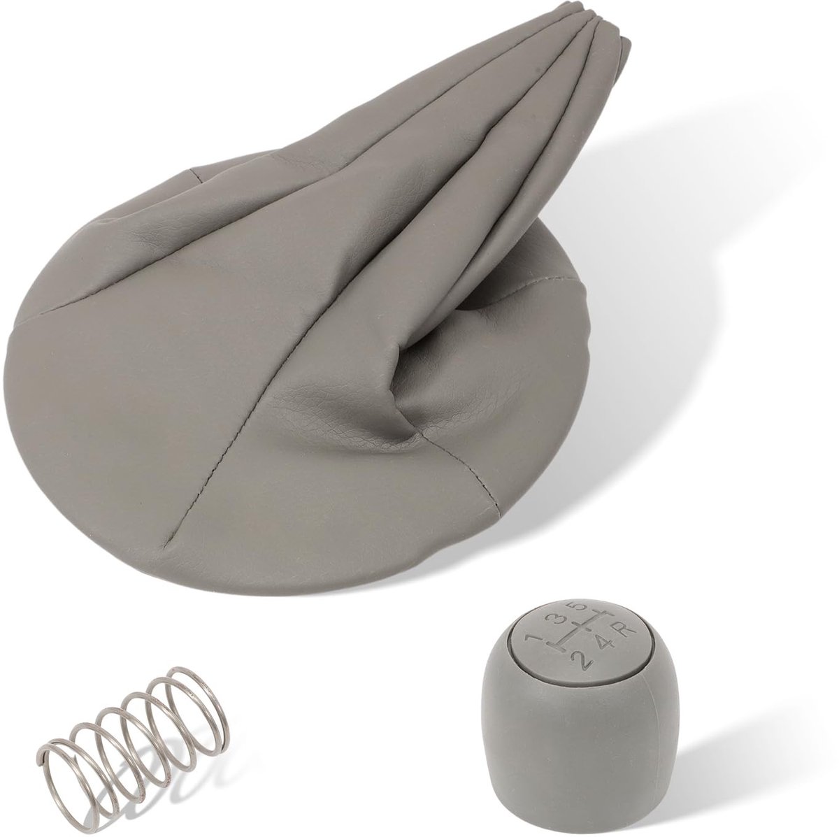 By shayne - Gear Shift Kit - Versnellingspook - Geschikt voor Fiat Panda en Fiat 500 - Kleur Grey - Automatische Constructie - Inclusief Spiraal