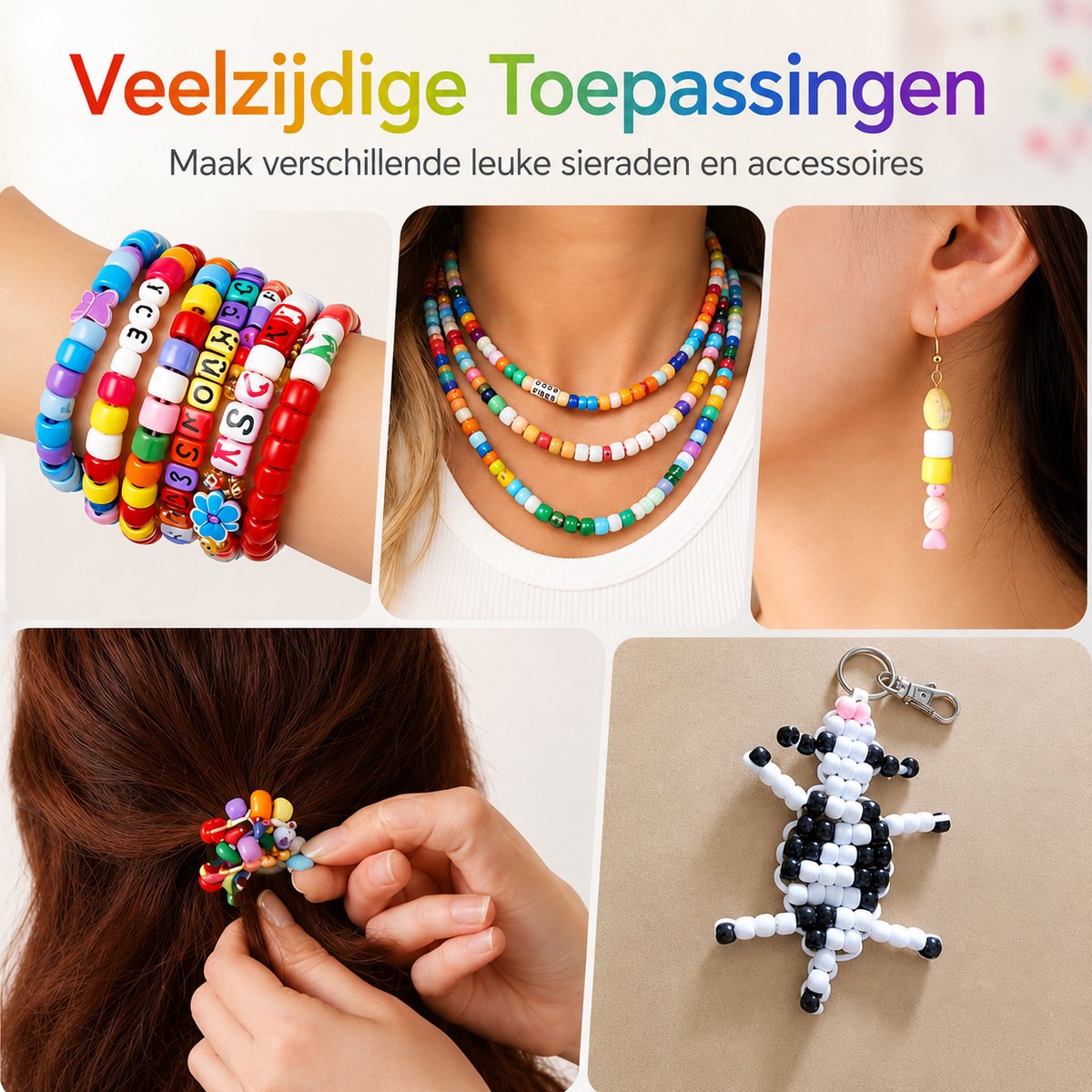BOTC Sieraden Set - knutselen meisjes - armbandjes maken meisjes - 20kleuren - 4500-delig - Sprankelende Sieraden Maken Pakket - Kralen Set — afbeelding 4