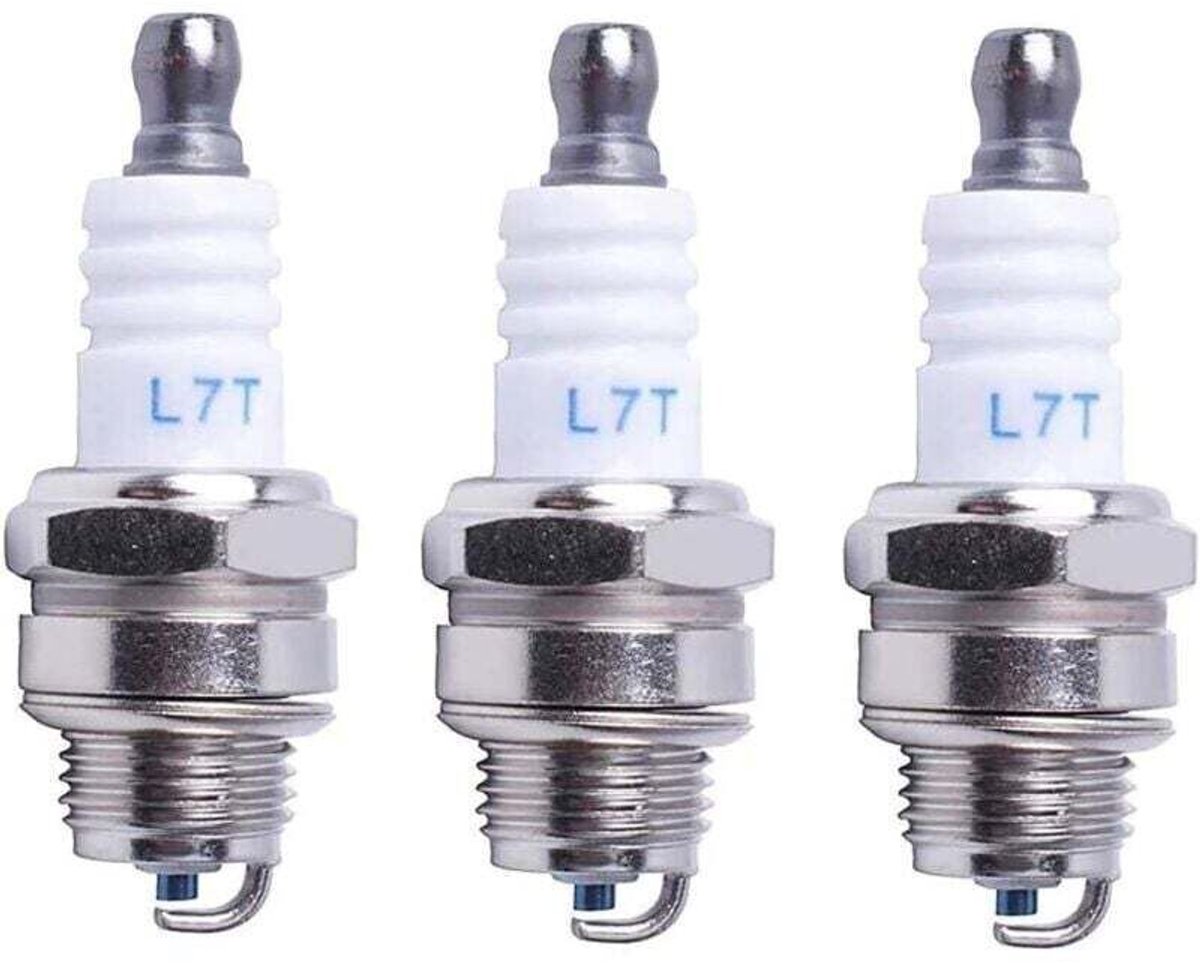 Bougies, Geschikt voor kettingzaag, grasmaaier en kleine motoronderdelen, Geschikt voor Husqvarna, NGK BPMR7A 4626, RCJ6Y, Champion, Bosch WSR6F, 3-pack
