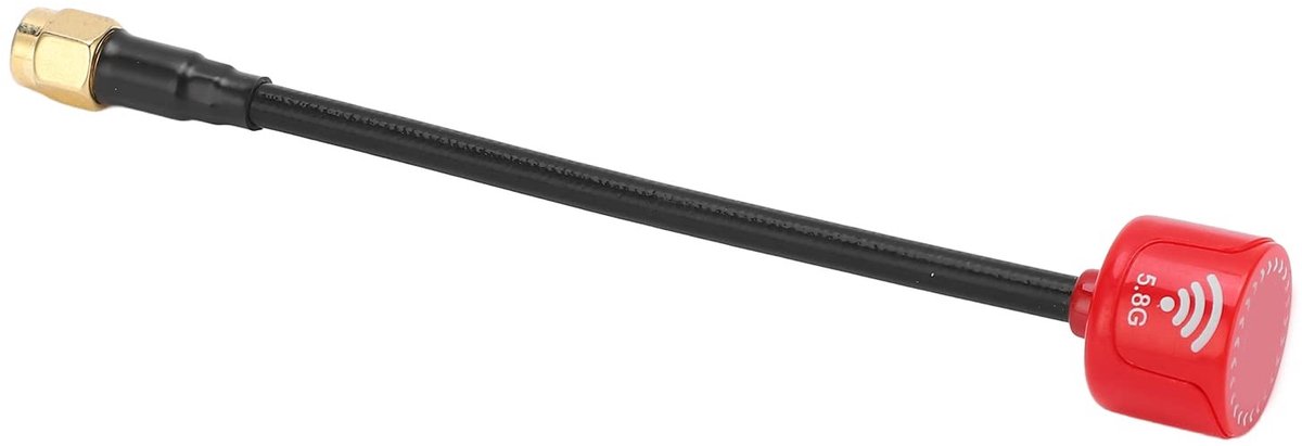 Jhubersproducts - 2,5 Dbi-antenne - Stralingsefficiënt - Rood - Geschikt voor RC-FPV-drone - 98% slagvastheid - Perfect voor duidelijke beelden