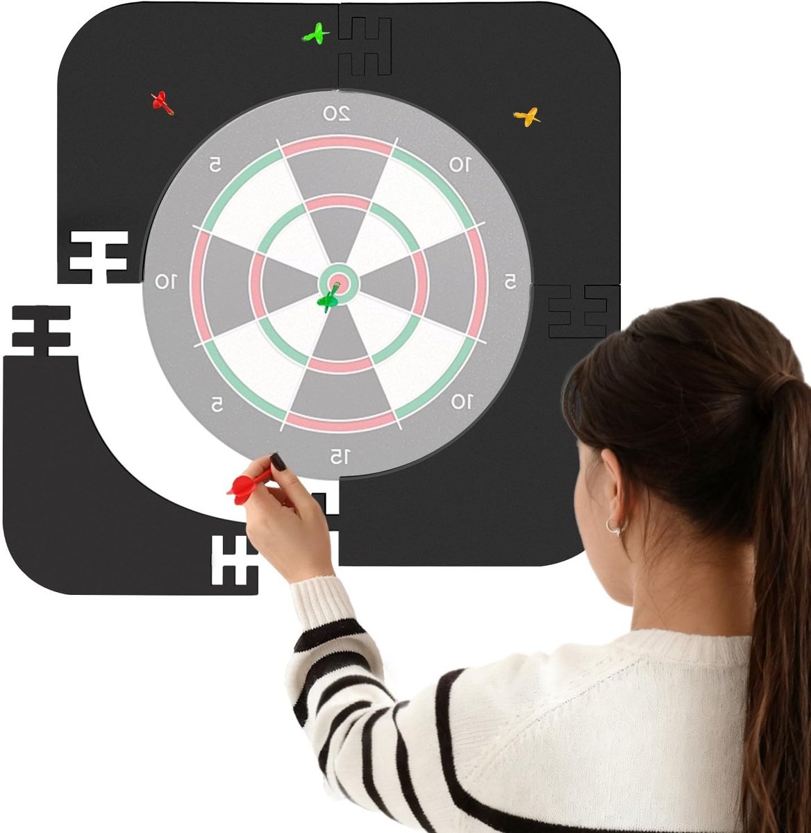 Dartbord beschermring voor binnenste cirkel - EVA dart surround met een diameter van 45,5 cm, ideale dartbord rand voor betere bescherming en minder rommel