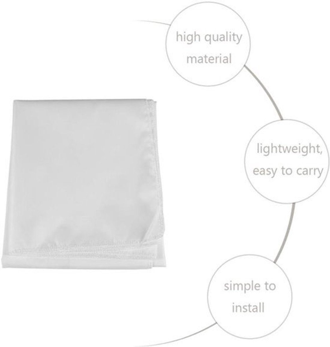 Achtergrondprojectiescherm 152-30 cm Verplaatsbaar Vouwbaar Wit Scherm 16:9 Binnen/Cinema Buiten (100 Inch)
