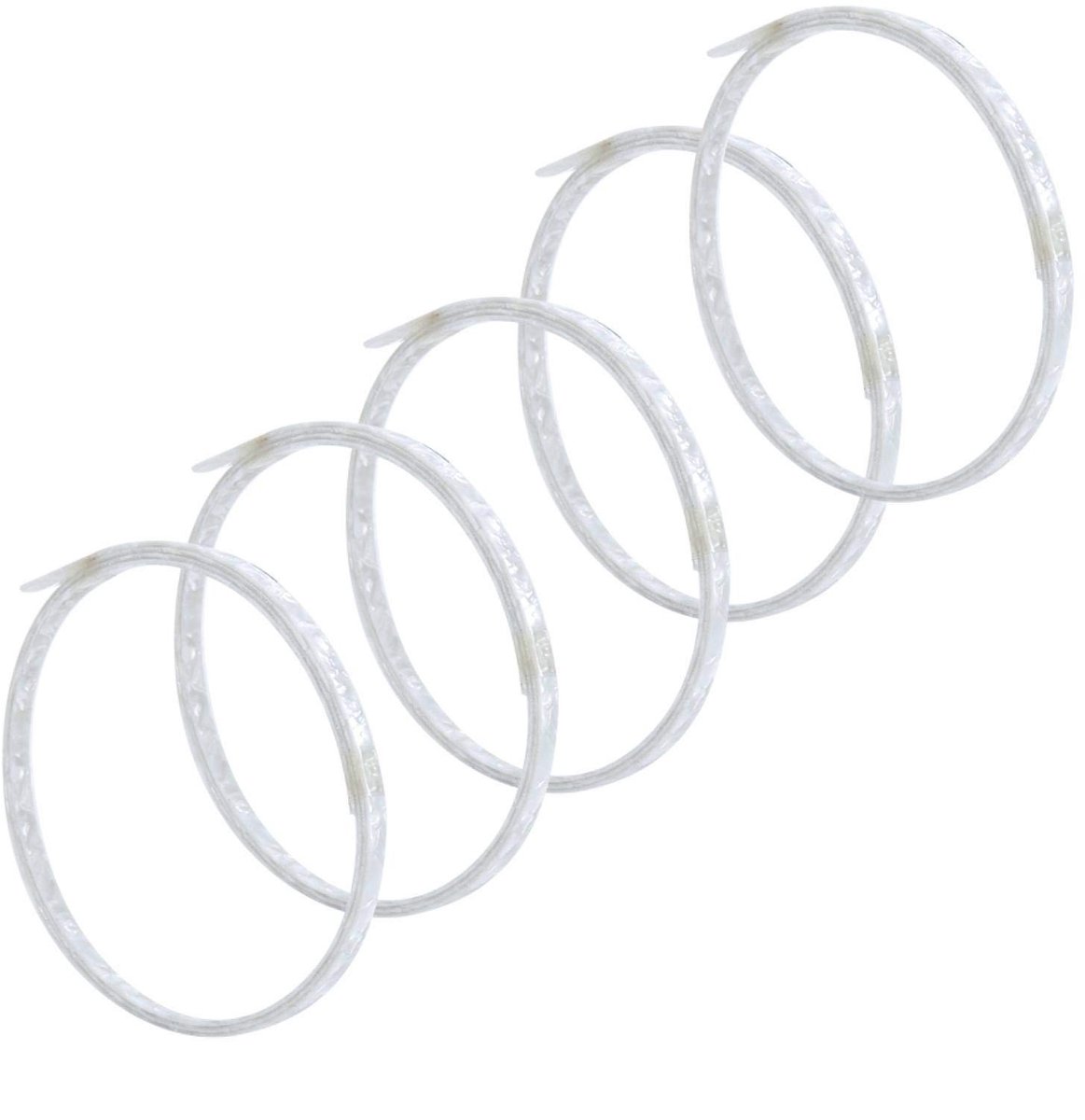 Dailygoods - Gitaarbindstrip - Gitaaraccessoire - Duurzaam 5PCS - Celluloid White Pearl - Perfect voor muzikanten - Geschikt voor alle soorten gitaren
