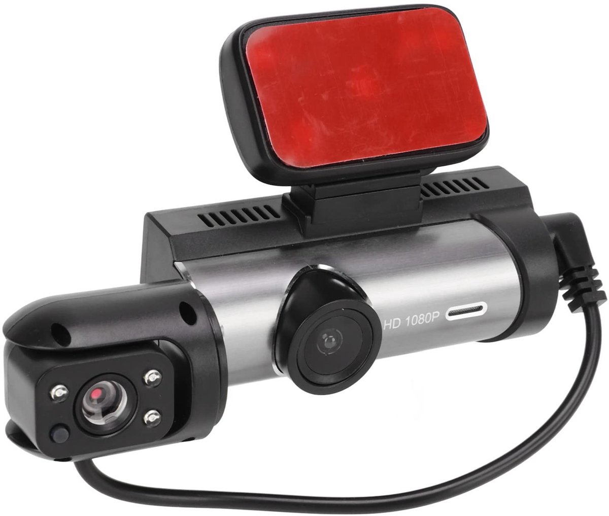 Dailygoods - Full HD Dashcam - 360 Graden Draaibare Lens - 3,16 Inch Scherm - Bewegingsdetectie - Achteruitrijzicht - Voor Auto - Zwarte kleur