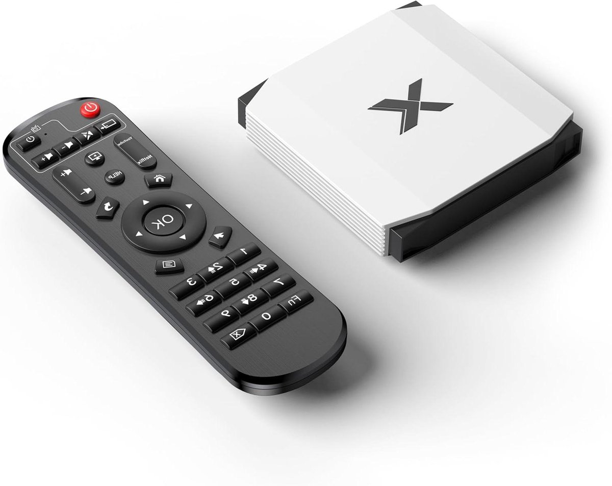 Android TV Box - Mediabox Smart TV - Films Kijken - WiFi 6 Stabiliteit - 4K Ultra HD - Wit