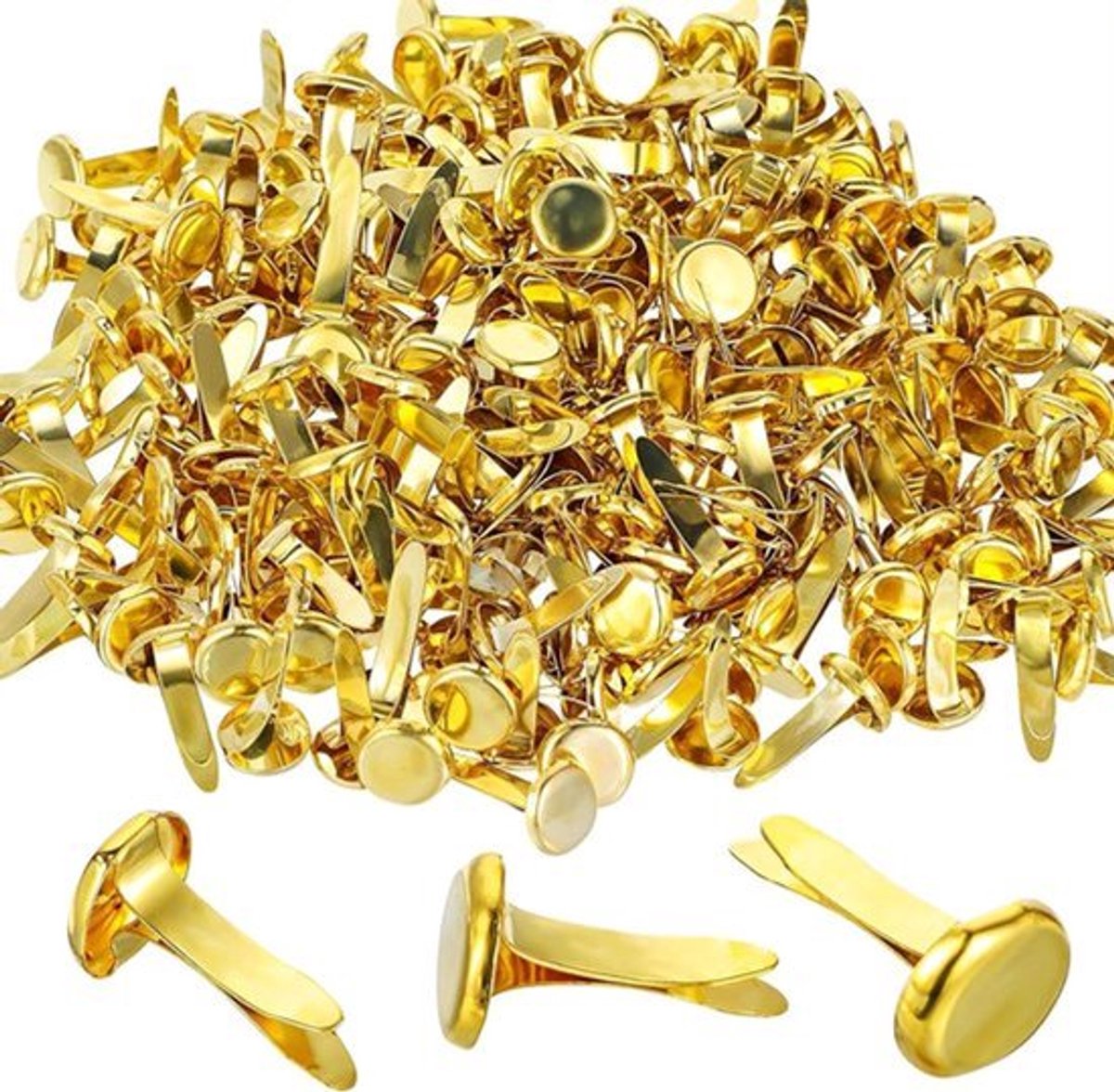 Gouden Patroonzakklemmen Mini 8 mm - 200 stuks