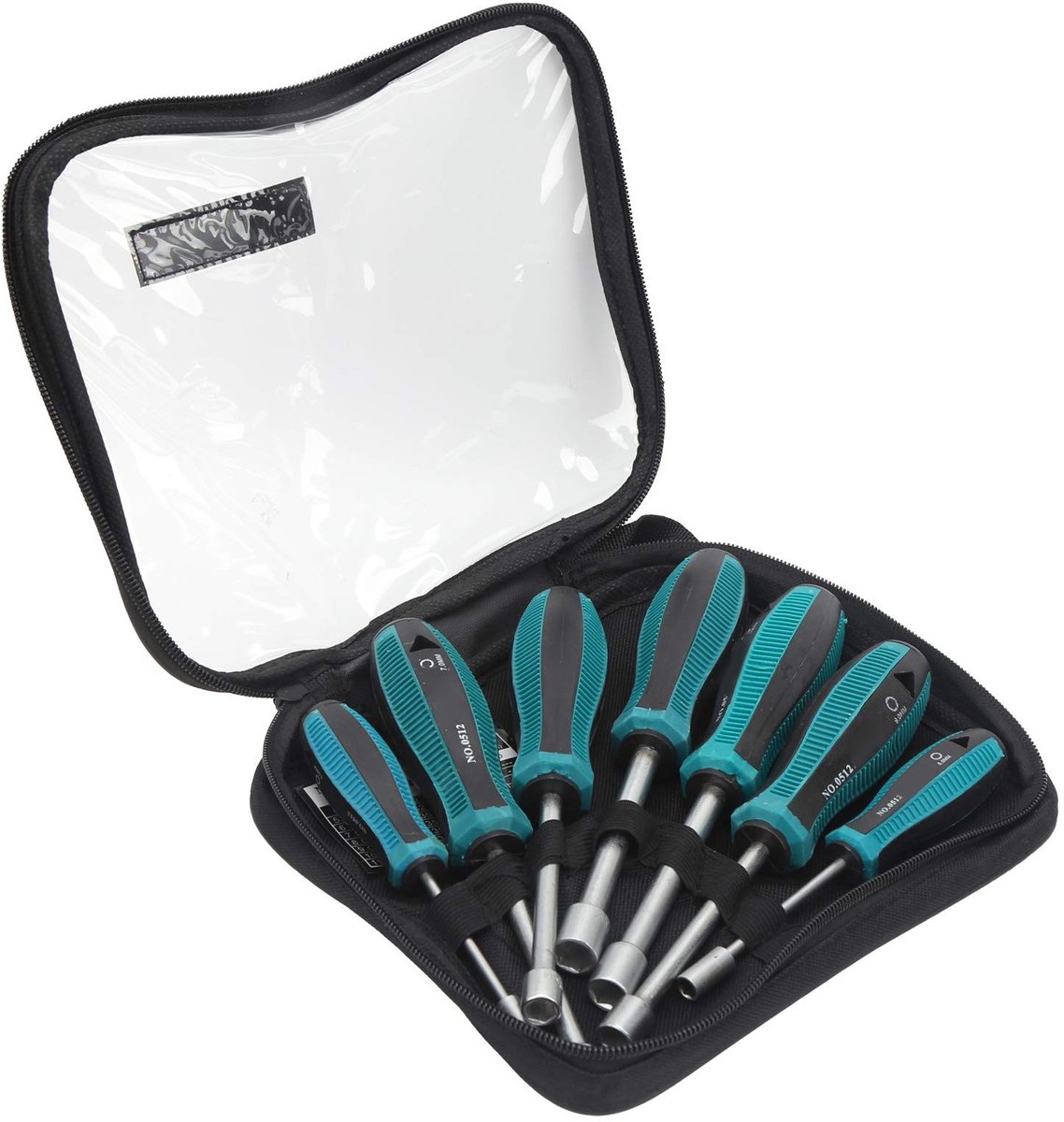 Dailygoods - Schroevendraaier - Inbusschroevendraaier - Geschikt voor zware schroefwerkzaamheden - Turkoois - Zeskantige huls - Perfect voor metal en