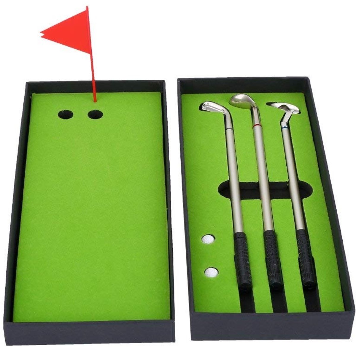 Elzusha - Mini Golf Ballpoint Pen Set - Desk Accessoire - Creatief Design - Perfect voor Kantoor - Golf Thema - Leuk Cadeau voor Golfliefhebbers