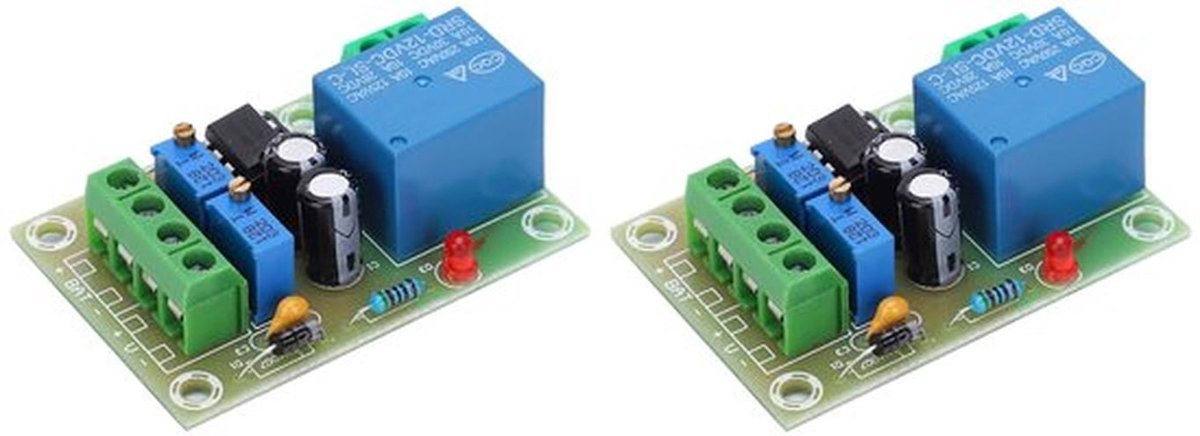2 stuks Oplaadcontrolemodule 12V Voedingsbord Overlaadpreventiepaneel