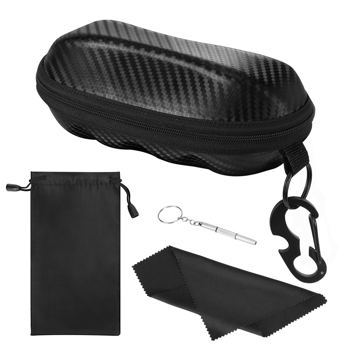Store_8 - MoKo Semi Hard Shell Zonnebril Case - Unisex Brillen Case - Beschermende Brilhouder met Haak - Geschikt voor de meeste zonnebrillen - Duu...