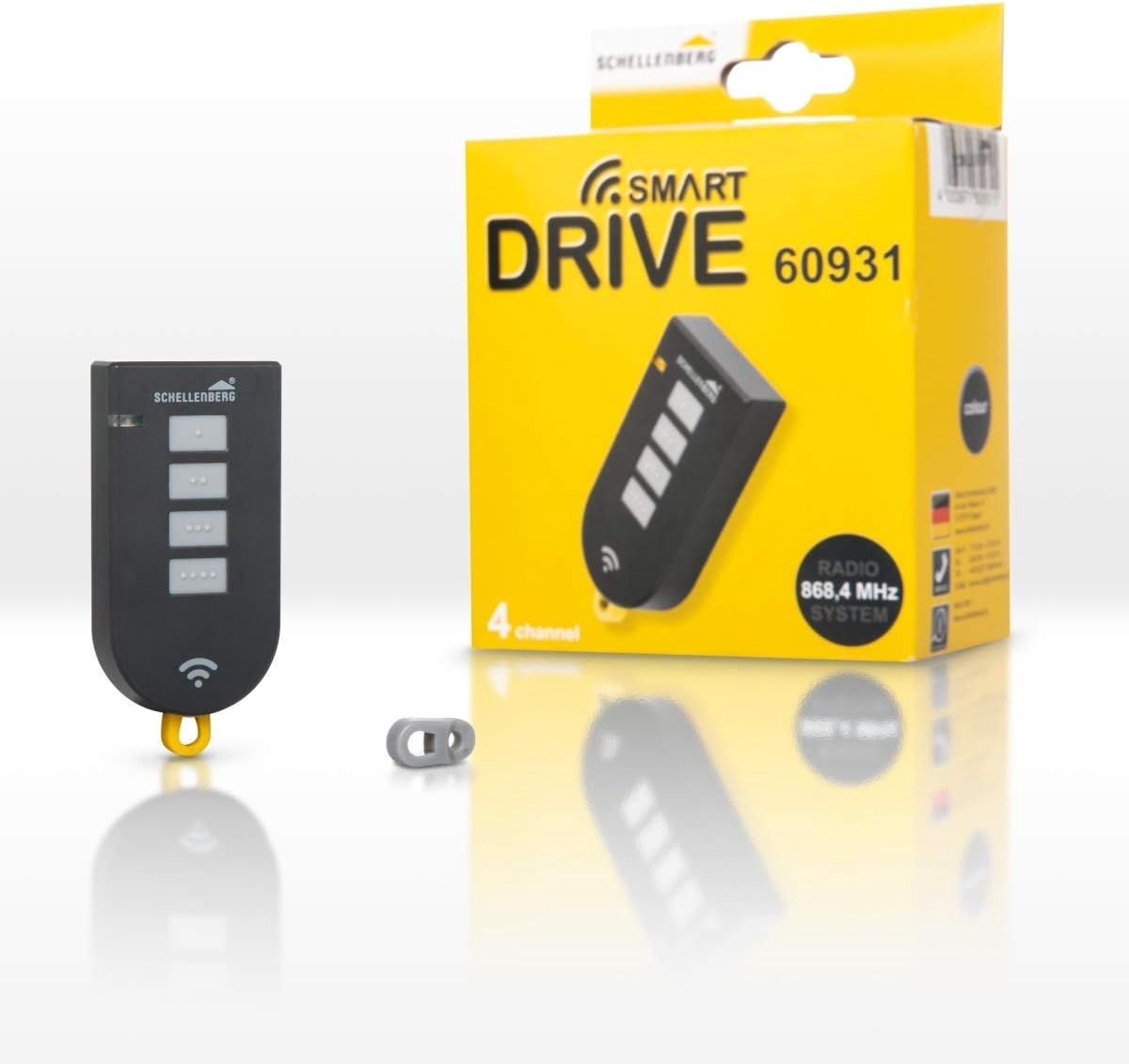 Schellenberg 60931 Garagedeur Afstandsbediening Smart DRIVE, 4-kanaals, 868,4 MHz, Antraciet