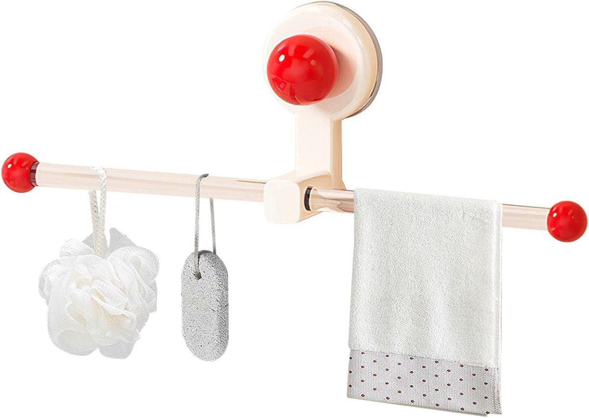 Wand organizer - Zuignap rek - Ruimte organiseren - Boren niet nodig - 30 cm breed - Wit