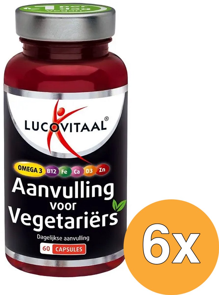 6x Lucovitaal Aanvulling Voor Vegetariërs (60 capsules)