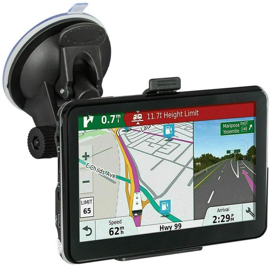 NEWFUN Navigatieapparaat voor auto, GPS vrachtwagen navigatieapparaten, capacitief display voor auto 2025 Europakaarten, 7 inch navigatiesysteem voor auto, gratis updatekaarten, POI