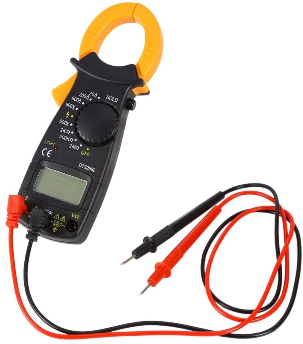 SPHProducts - Digitale Stroomtang - Multimeter - 600A AC/D - Handzaam formaat - Amperemeter - Nauwkeurig meten - Geschikt voor hobbyisten en professio