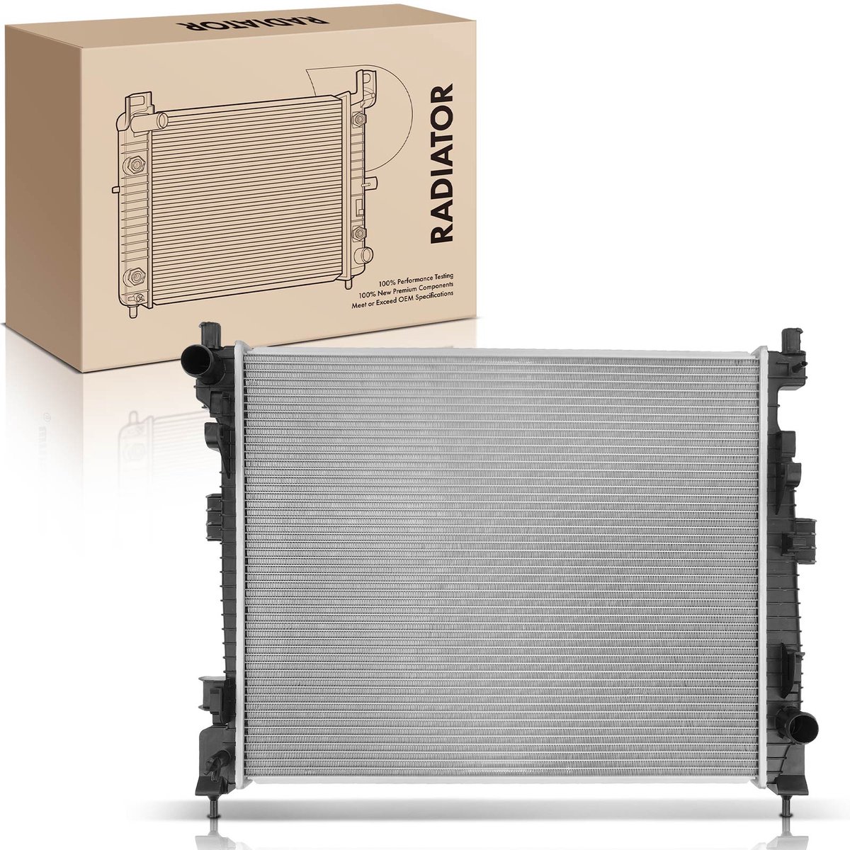 Frankberg 1x radiator waterkoeler motorkoeler voor Dodge WD 36L Jeep