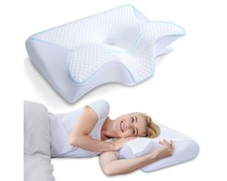 Orthopedisch Nek- en Hoofdkussen met Traagschuim - Ergonomisch Design voor Alle Slaaphoudingen