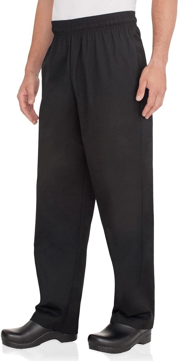 Koksbroek Baggy - Werkbroek Keuken - Professioneel Koken - Superieur Comfort - Herencollectie - Zwart