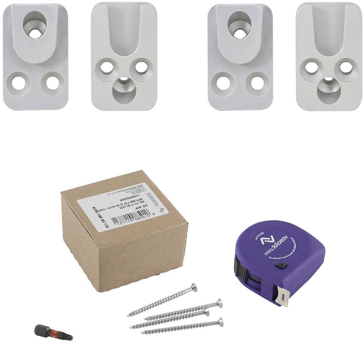 Houten Connector - Balkverbinding Onzichtbaar - Houtverbinding Maken - Extreme Belastbaarheid - 25x40x12mm - Zilver