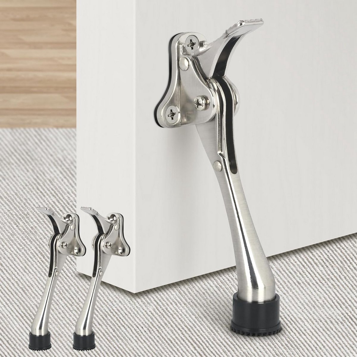 Set van 2 Verstelbare Deurvastzetters - Heavy Duty Voetbedienbare Deurstopper