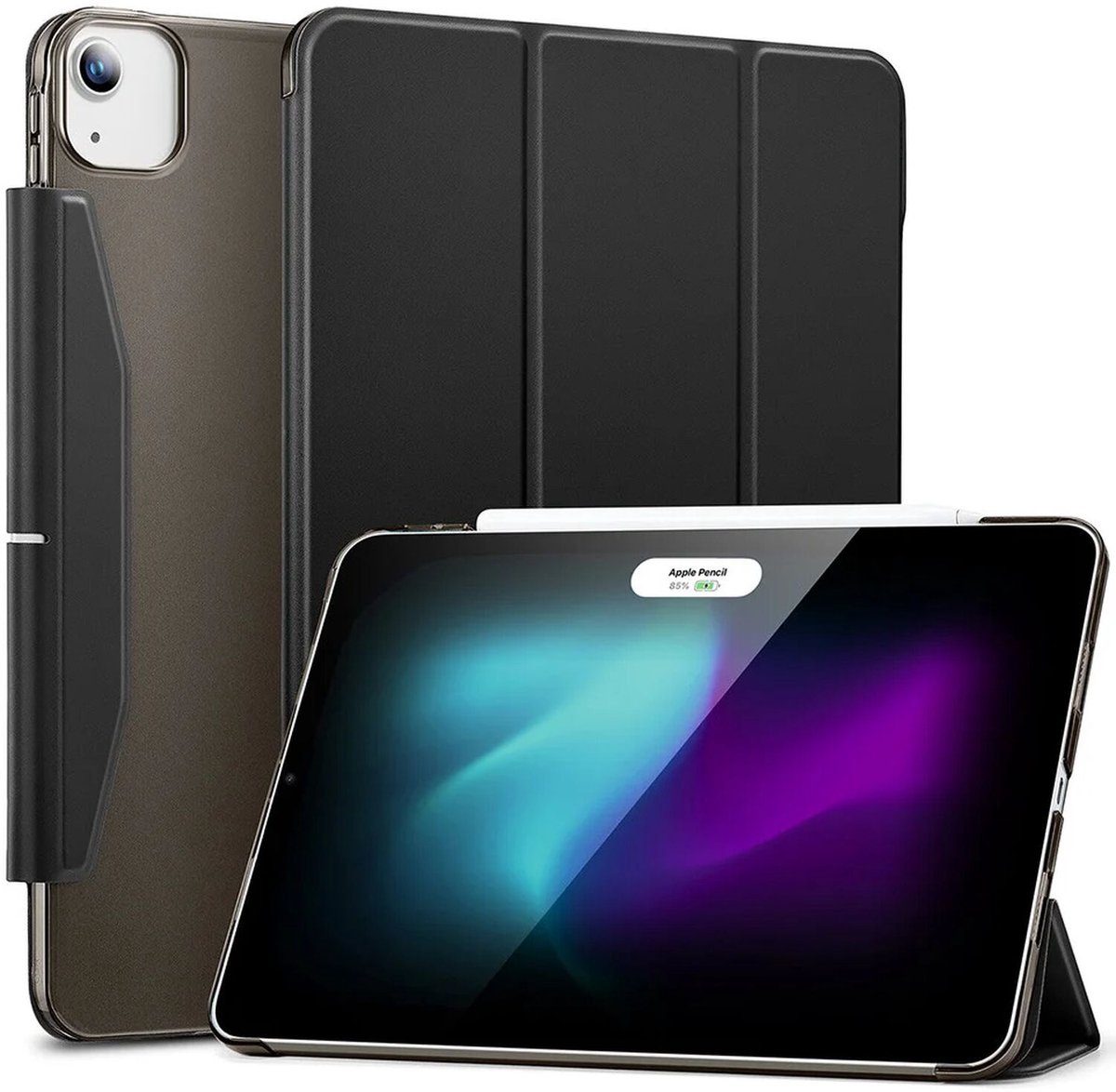 ESR Ascend Trifold Book Case Geschikt voor Apple iPad Air 13 (2024/2025/2026) - Verstelbare Book Case met Sleep/Wake Functie - Hoes met Penhouder - Zwart