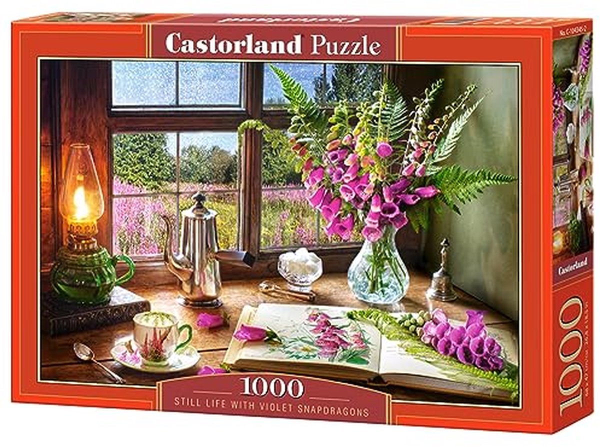 Still Life with Violet Snapdragons Puzzel - 1000 Stukken Kleurrijk