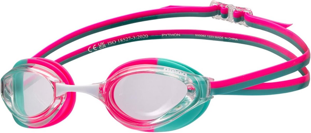 ARENA Unisex Python Racing Swimming Goggles for Men and Women Anti-Fog No Leak Max Comfort Dual Strap, Mirror/Non-Mirror Lens