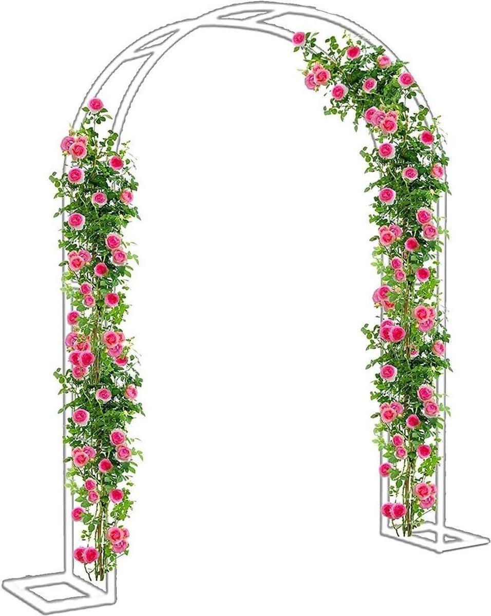 Metalen Tuinboog - Prieel Klimplant - Decoratie Bruiloft - Roestbestendig Metaal - B 12 m x H 22 m - Groen
