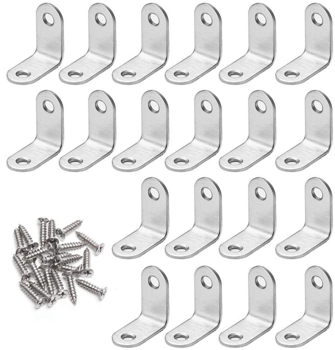 MTTproducts- Hoekbeugel 90 Graden - Hoekbeugel Ring - Hoekbeugel Eufy - Schuin Beugel - Roestvrij Staal - 20 Stuks 20 x 20 x 16 mm - Hoekbeugels