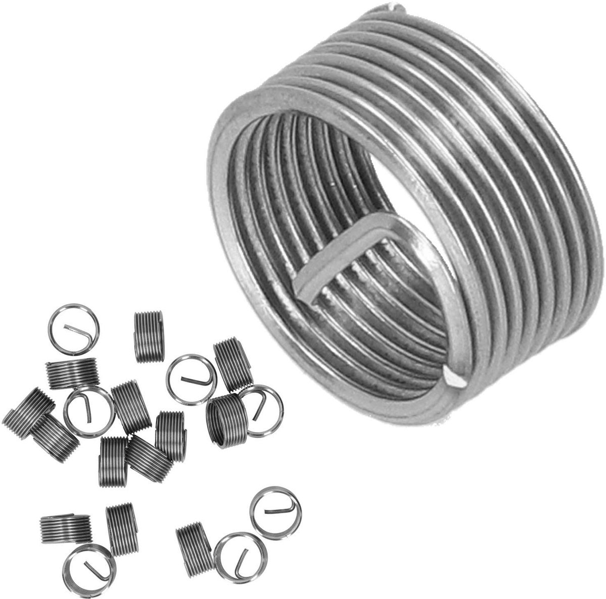 MTTproducts- Draadreparatie Set 20 Stuks - M14 1.25 Draad Inzetstukken - Roestvrij Staal - Schroefdraad Reparatie - Corrosiewerend - Voor Hydraulische Machines - Draadinzetstuk