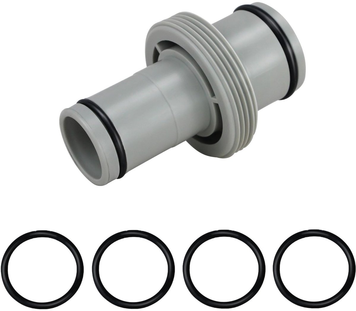 Cosensi - Swimming Pool Adapter - 2-Way Hose Connector - Hoogwaardige kwaliteit - Grijs - Geschikt voor Intex en Bestway - Ideaal voor zwembad gebruik
