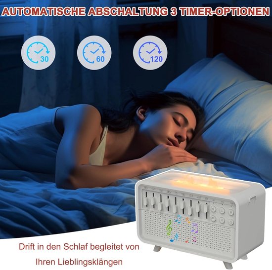 3-in-1 Geluidsmachine voor Slaap: Luchtbevochtiger, Bluetooth Speaker en Nachtlamp — afbeelding 5