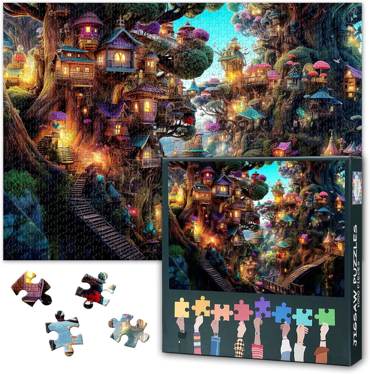 Legpuzzel Bos - 1000 Stukjes - Ontspanning Thuis - Gedetailleerd Ontwerp - 50x70 cm - Bos