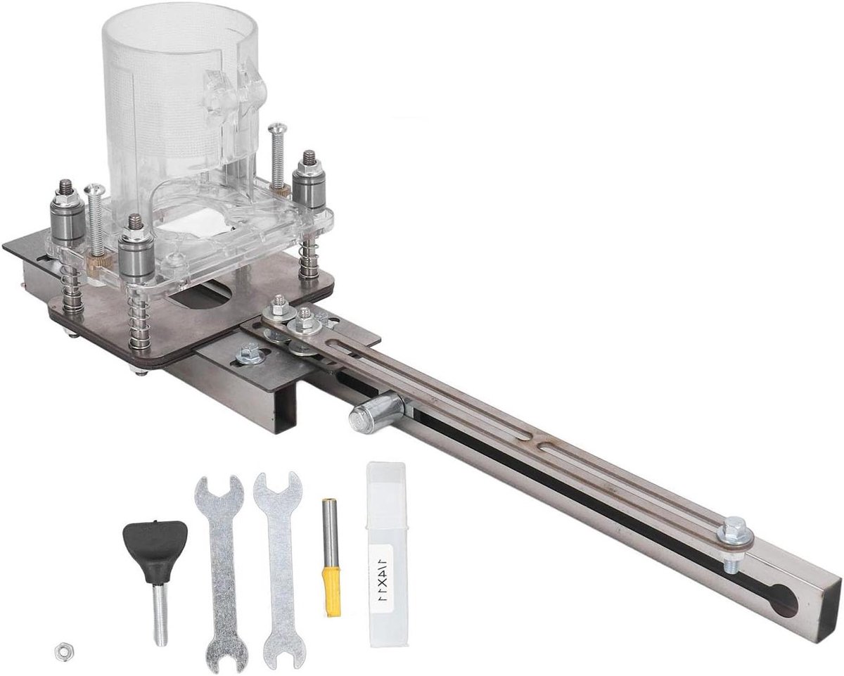 Houtfrees Laminaat - Houtbewerking Trimmer - Precisie Frezen - Stabiele Steunen - 11 mm - Transparant