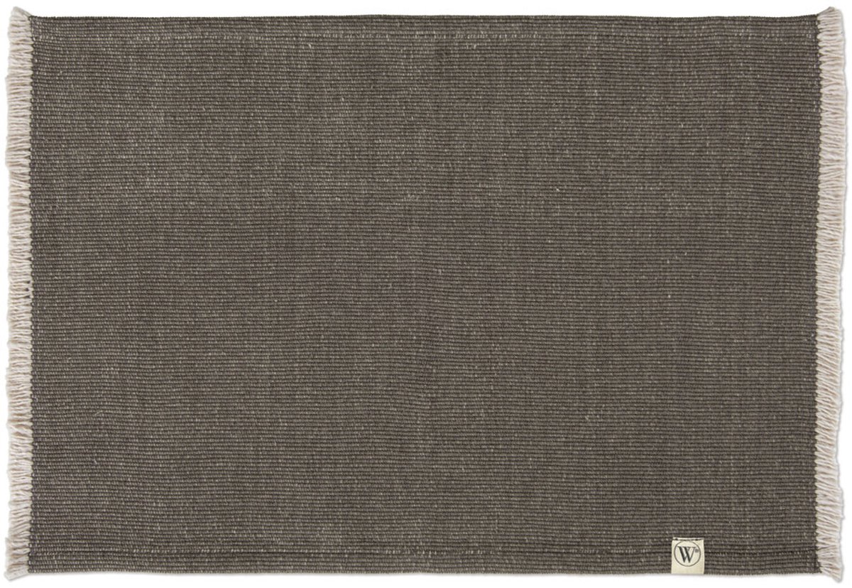 Walra Placemat Runner Sweet Raffle - 2x 35x48 - 100% Katoen (BCI) - Antraciet