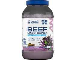 Beef Mass Gainer Blackcurrant Millions – 3.13 kg – Applied Nutrition – Hoogwaardige Spiermassa Gainer – 42g Eiwit per Portie – Lactosevrij - Weight Gainer