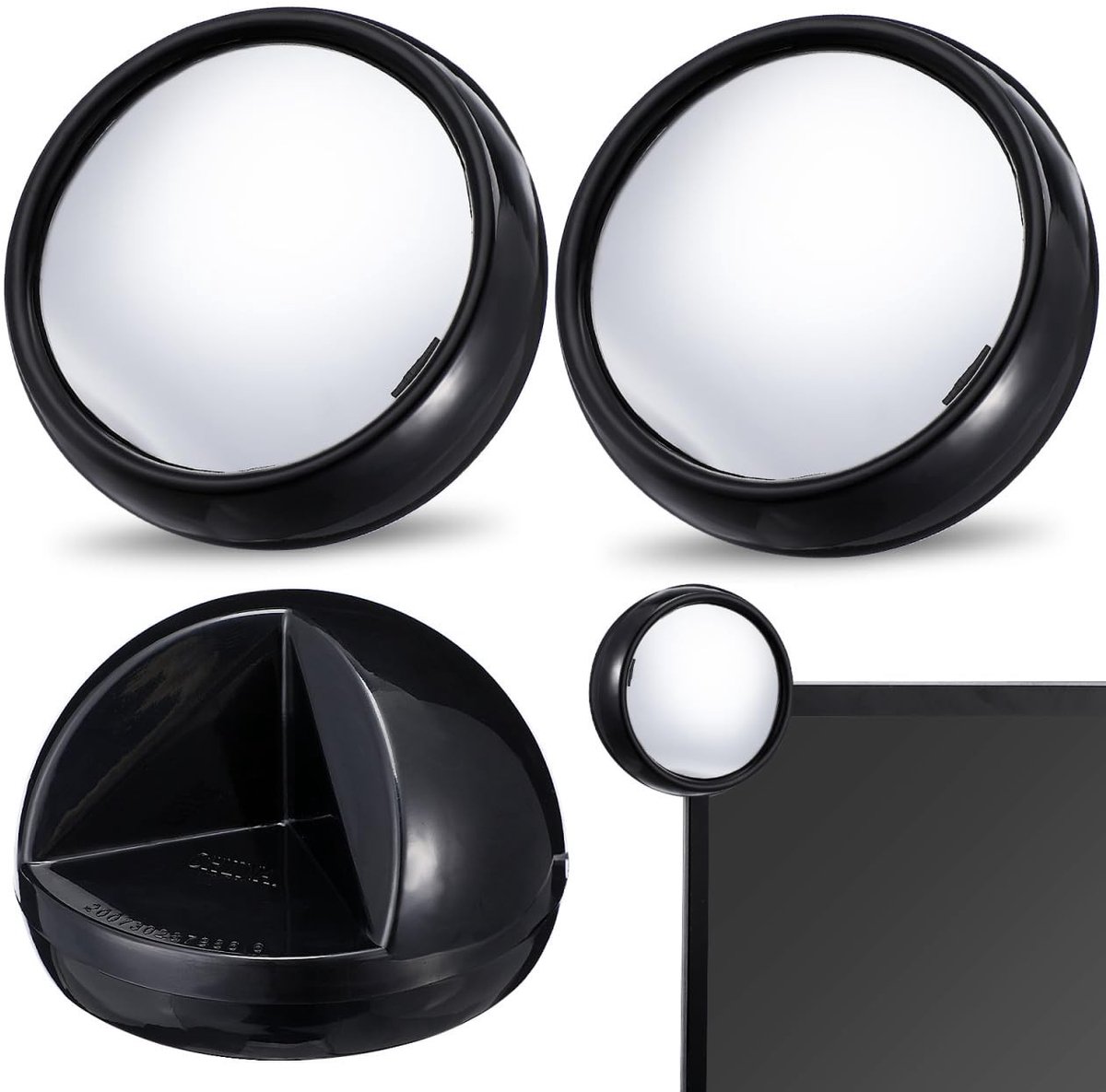 Dailygoods - Set van 3 Mini Computermonitorspiegels voor Kantoor en Thuis