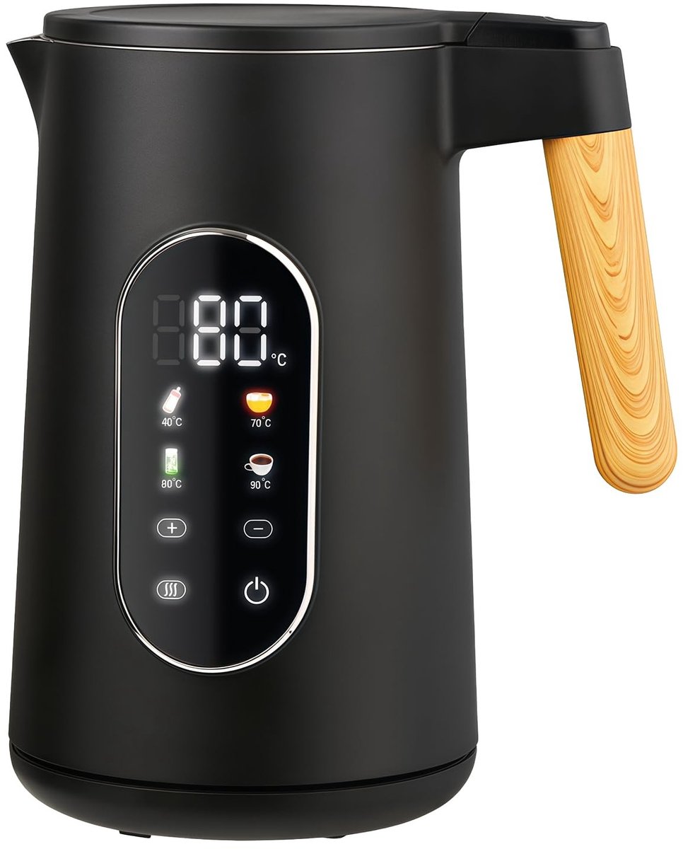 Dailygoods - Roestvrijstalen Waterkoker met Digitale Temperatuurinstelling