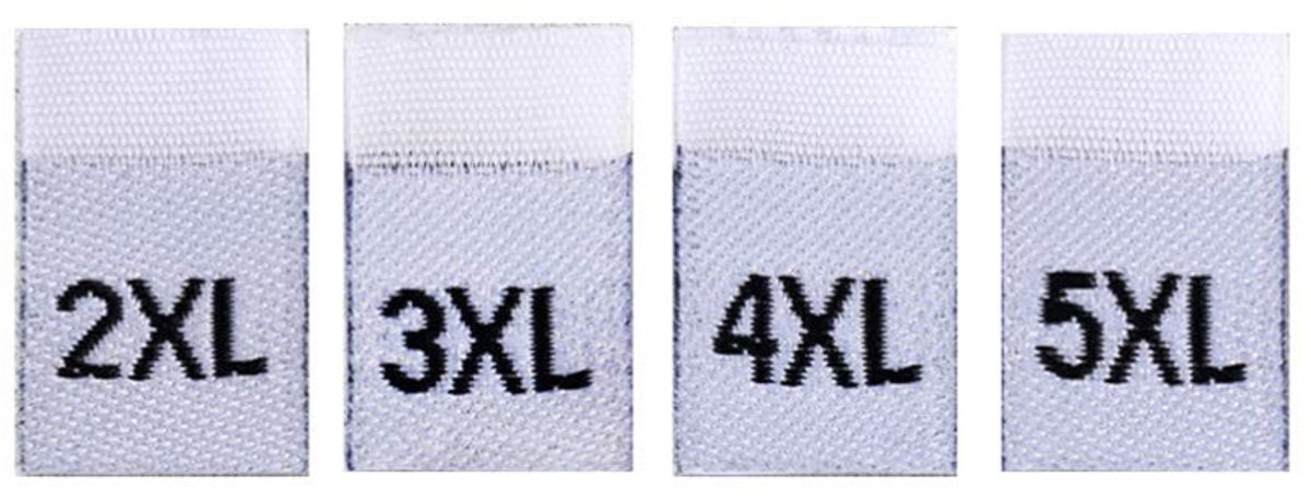 Dailygoods - Innovra - Dailygoods - Dailygoody - Etiketten voor Maten - Kleding Labels - Lichtgewicht Polyester - Wit - Kleding Tags - Voor Naaien en Borduren - 400 Stuks