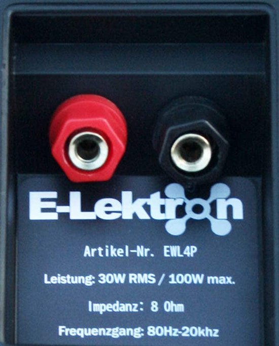 E-Lektron EWL4P Zwart - Passieve luidsprekerset - Voor binnen en buiten - IP44 spatwaterbestendig — afbeelding 5