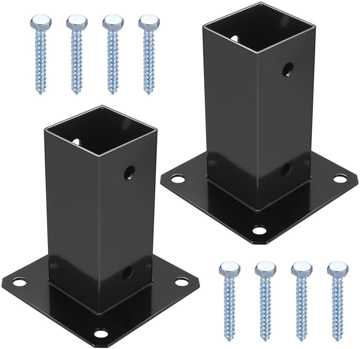 Set van 2 Schroefdeksels 60x60mm voor Vierkante Houten Posten, Ideaal voor Zaunconstructie en Ondersteuning