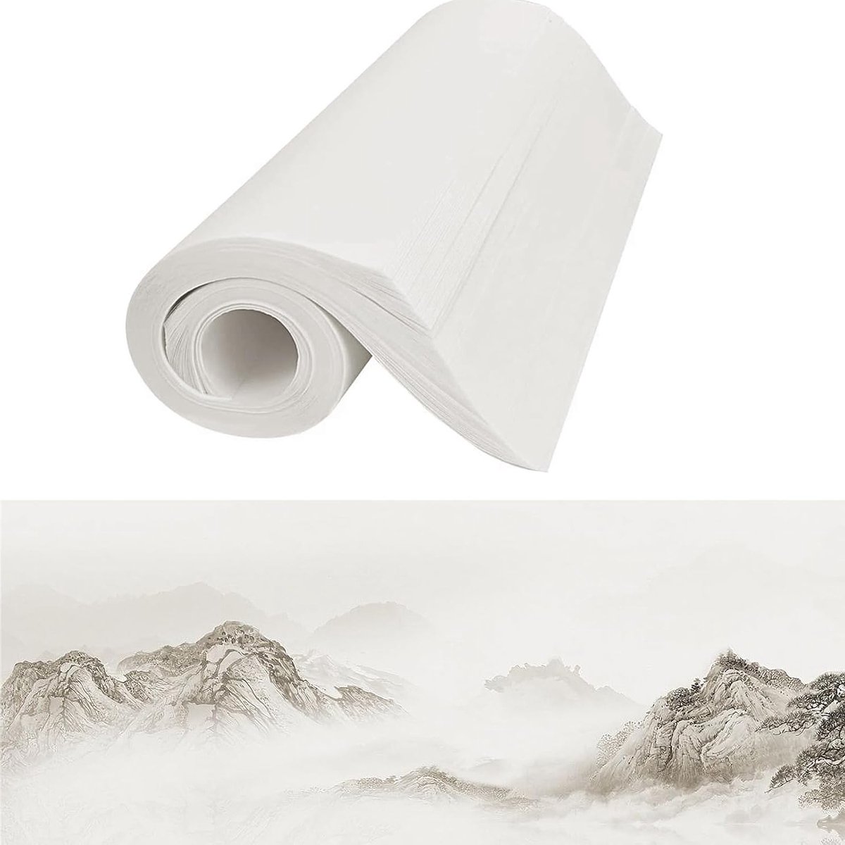 Inktschilderkunst en Sumi Tekenpapier voor Schoolgebruik - Xuan Rijstpapier 25x36cm (100 Vellen) voor Schrijven en Tekenen