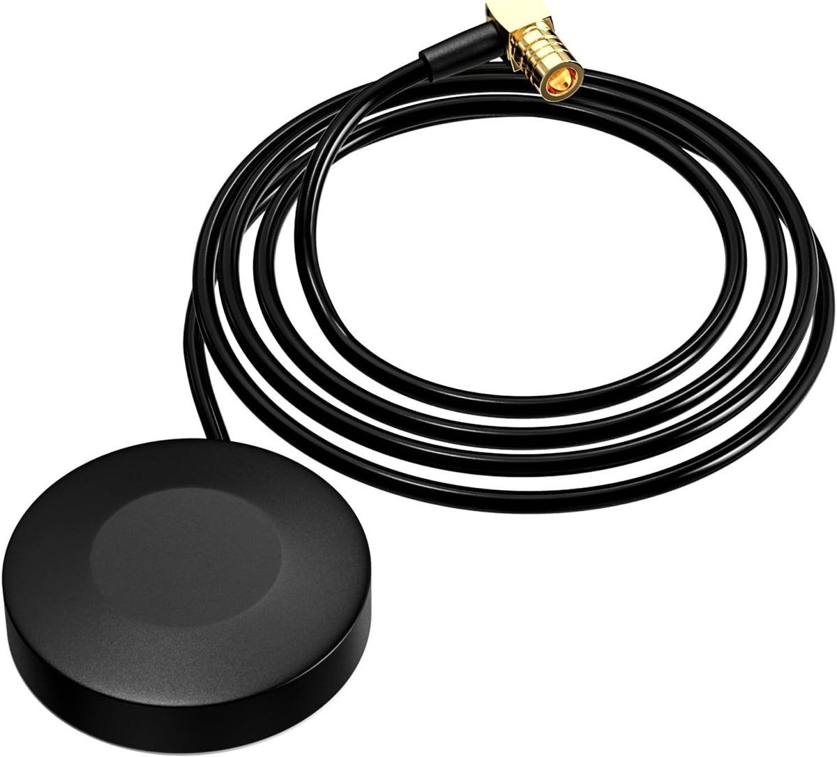 SnelShoppen - DAB Antenne met SMB Adapter en Kabel voor Auto - Digitale Radio Antenne met Signaalversterker, Coaxiaal, Verbeterde Ontvangst, Verstevig
