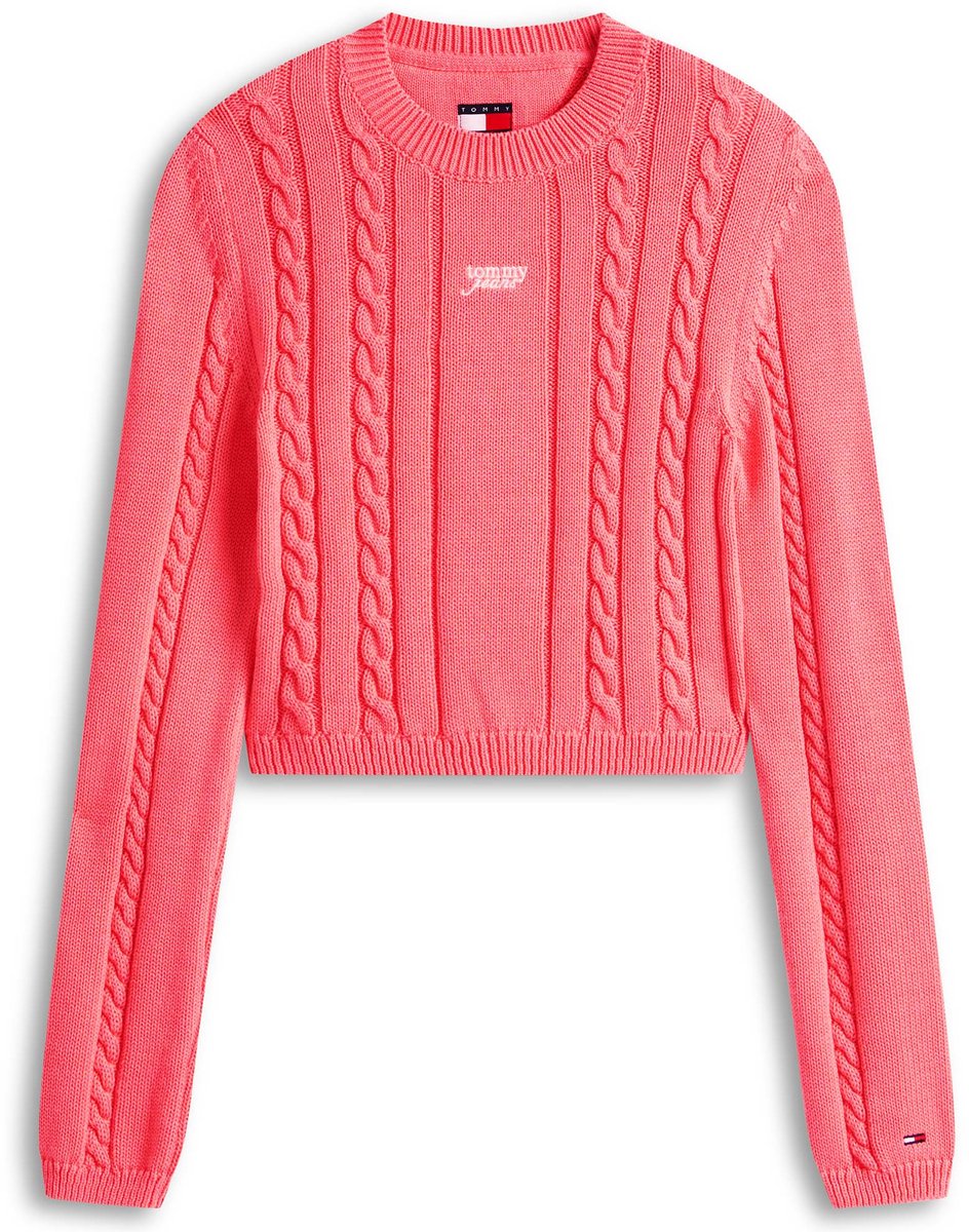 Tommy Jeans Tjw Cable Script Swe Trui - Fashion Wear - Vrouwen